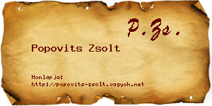 Popovits Zsolt névjegykártya